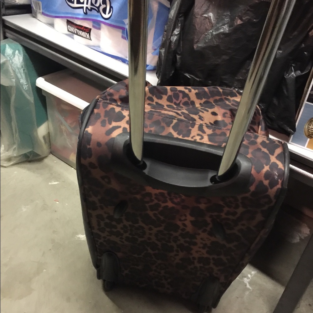 Cheetah print luggage
